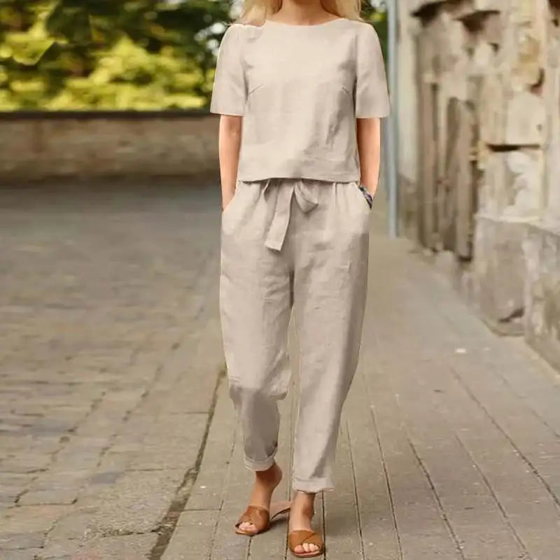 Amelia Cotton Linen Set