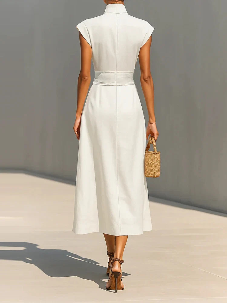 Clara Pleated Midi Dress