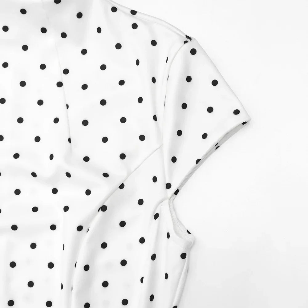 Vintage Polka Dot Maxi Dress