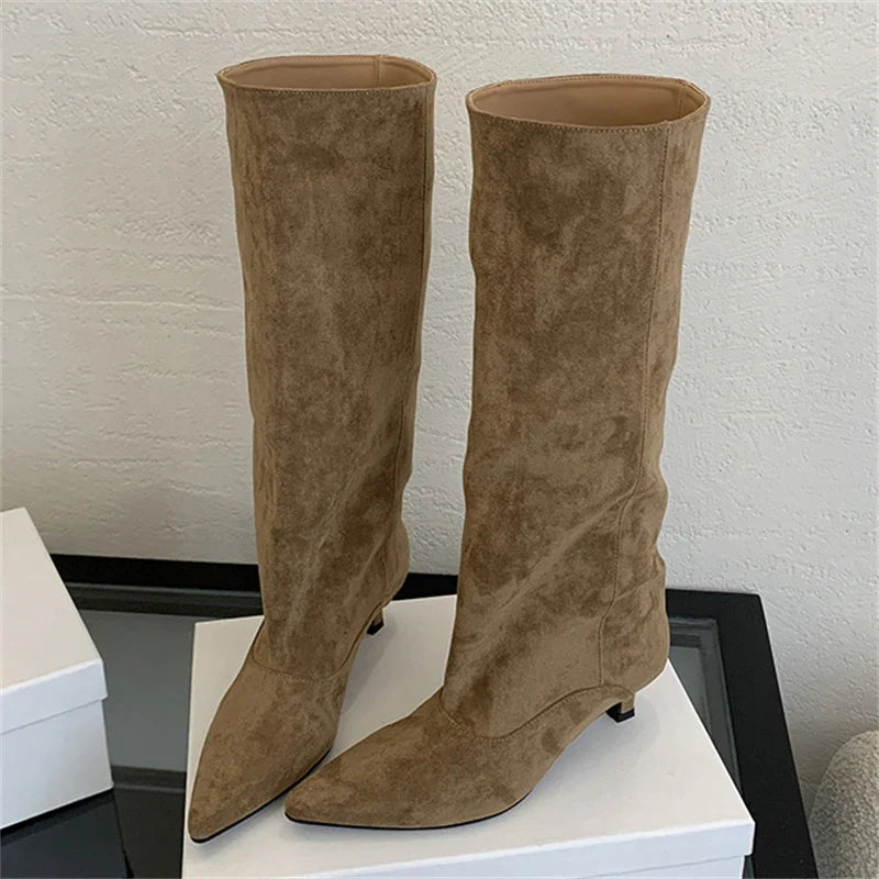 Vivienne Pointed Knee High Boots