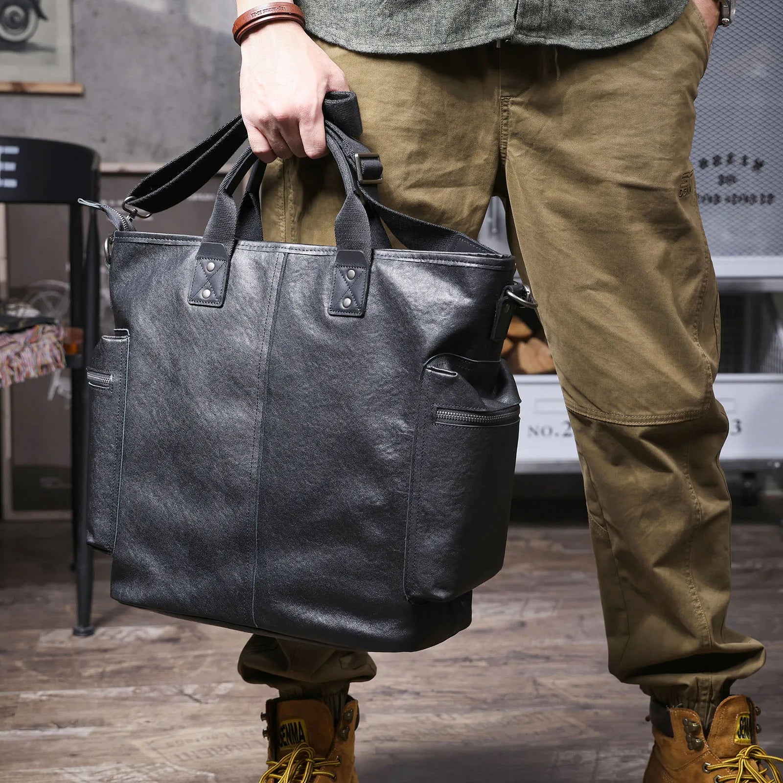 Luca Leather Briefcase
