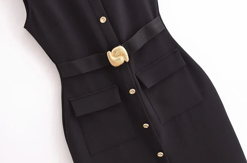 Clara Belted Midi Dress