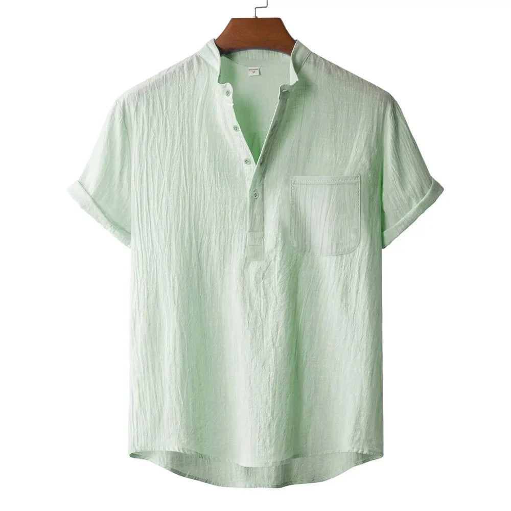 Kai Linen Henley T-Shirt