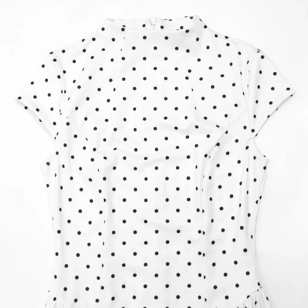 Vintage Polka Dot Maxi Dress