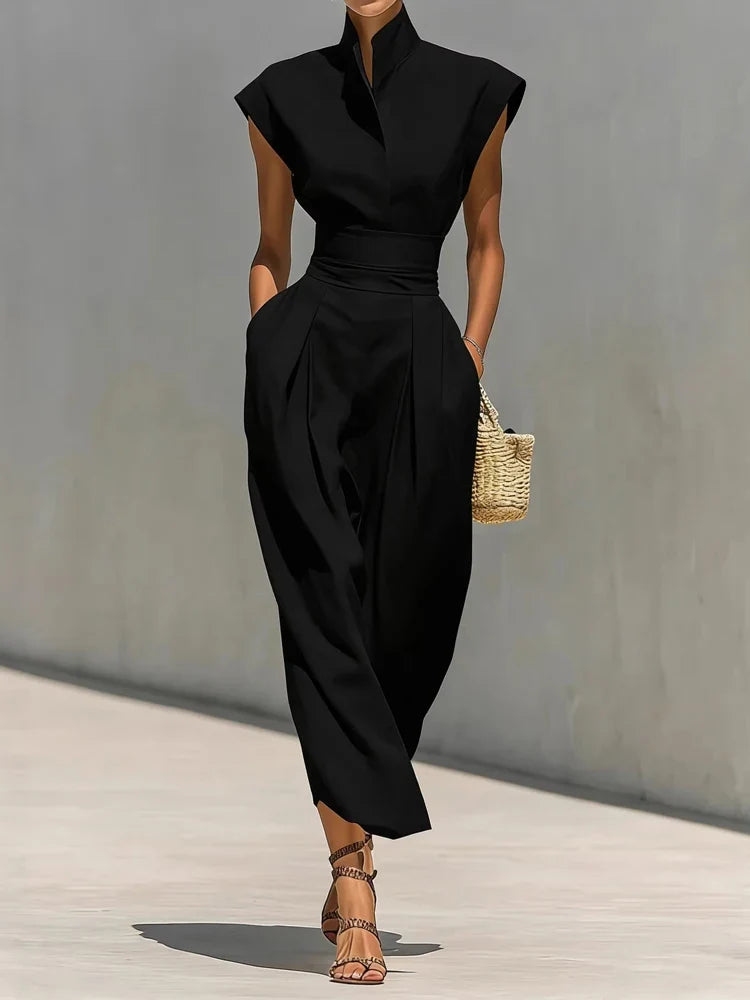 Clara Pleated Midi Dress