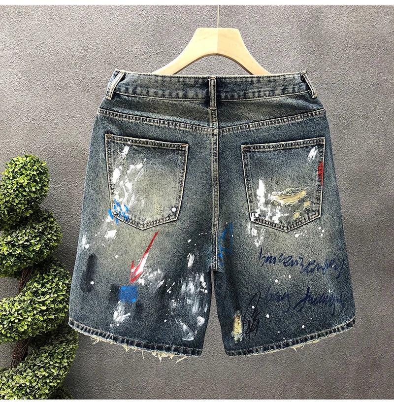 Rebel Ripped Denim Shorts