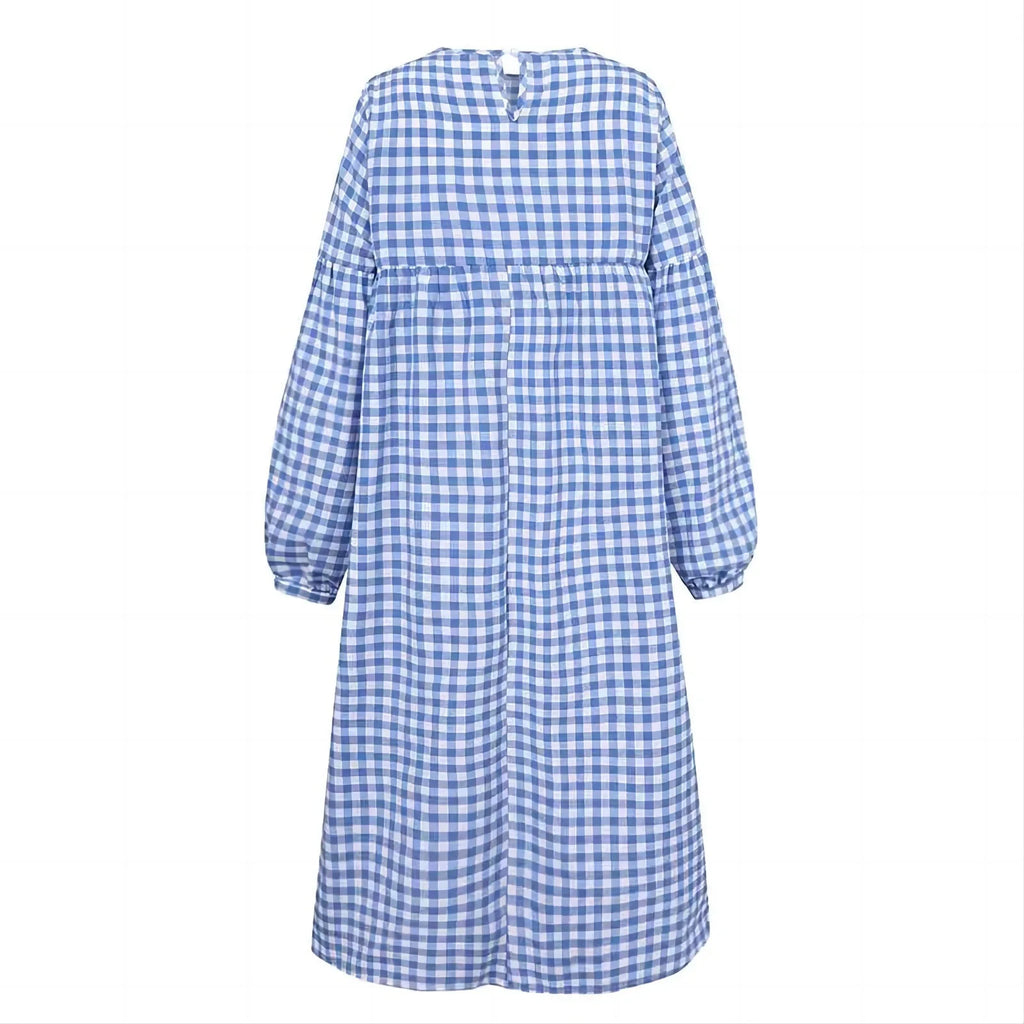 Isla Vintage Check Midi Dress