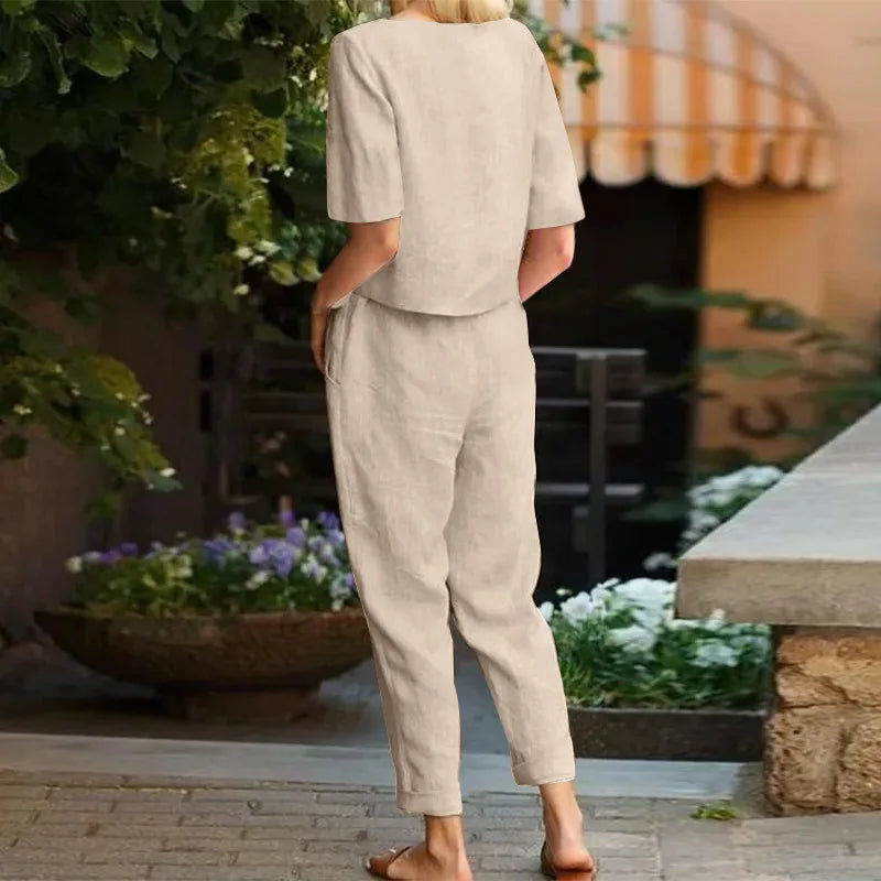 Amelia Cotton Linen Set