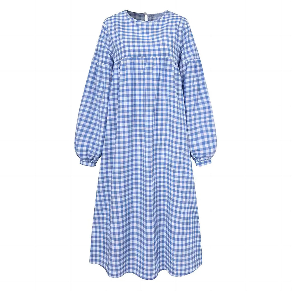 Isla Vintage Check Midi Dress