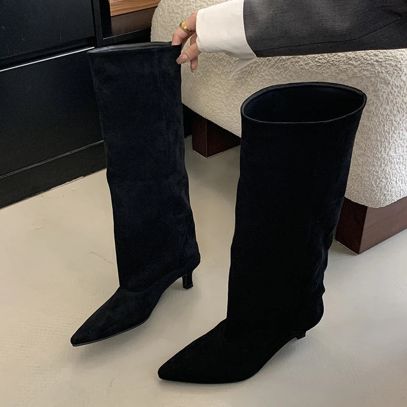 Vivienne Pointed Knee High Boots
