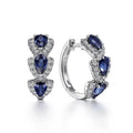 Pendientes Crest Zafiro Real | Golden Blanco