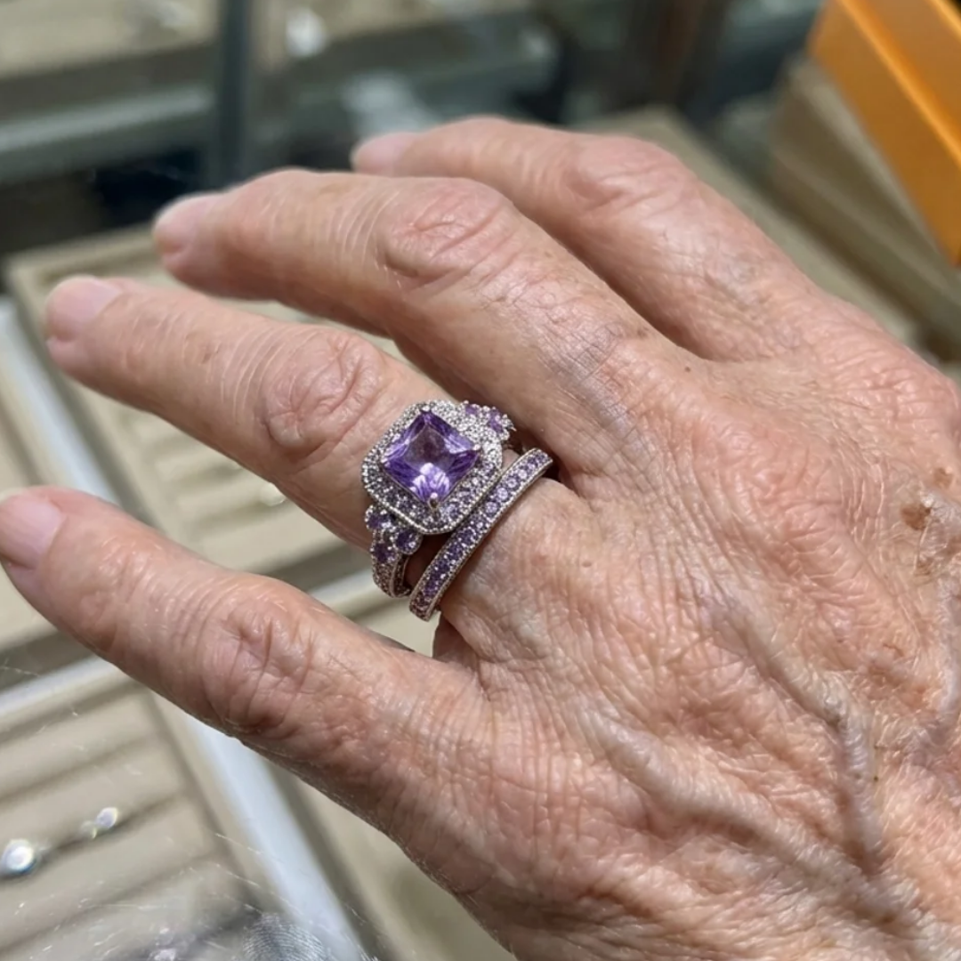 Valeria Promise Ring Set | Golden Blanco