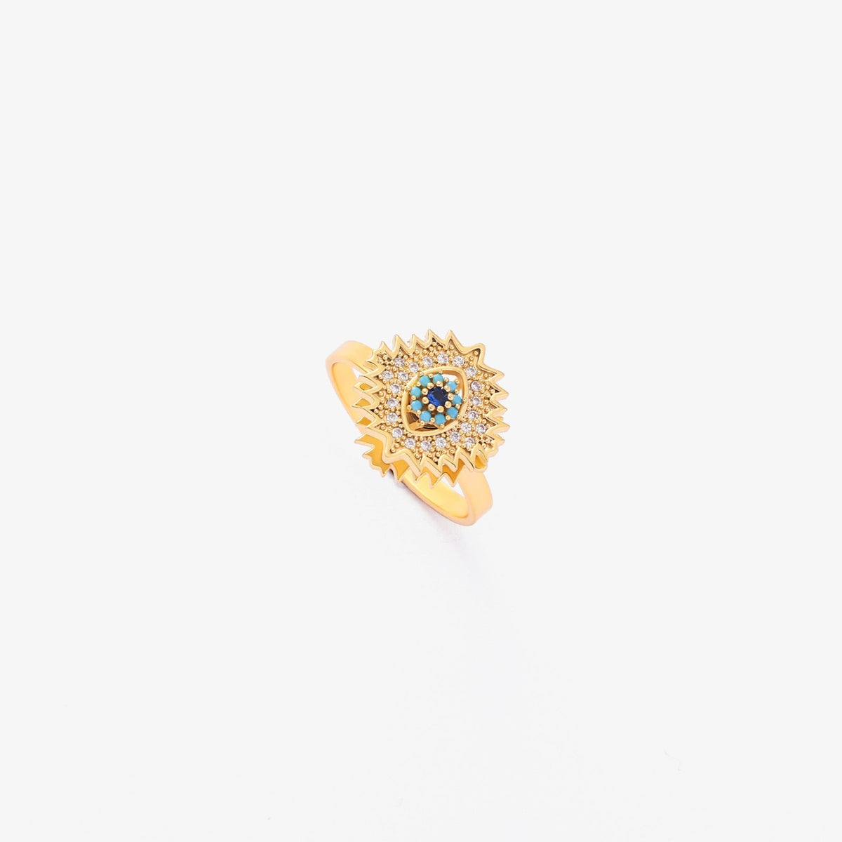 Anillo Giratorio Sunburst Zafiro | Golden