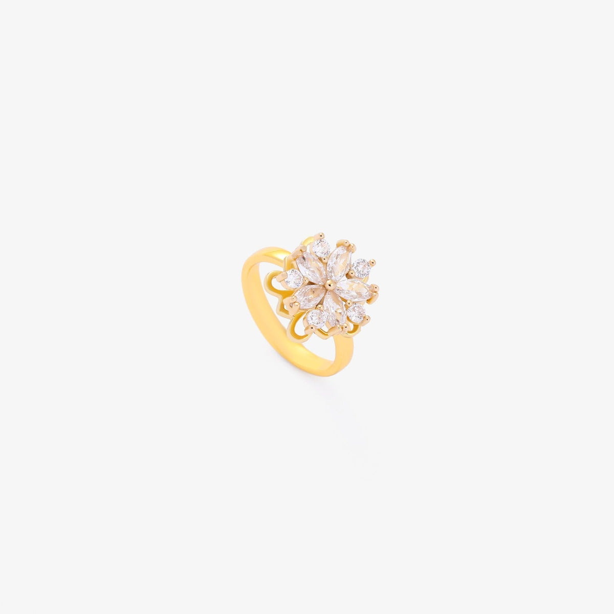 Anillo Giratorio Flora Accent | Golden