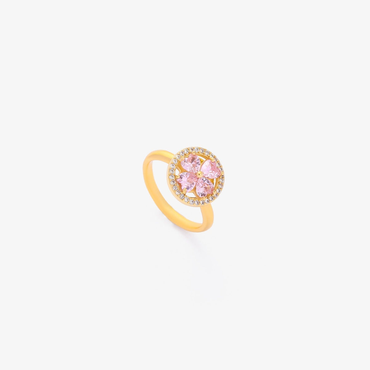 Anillo Giratorio Corazón Rosa Bloom | Golden