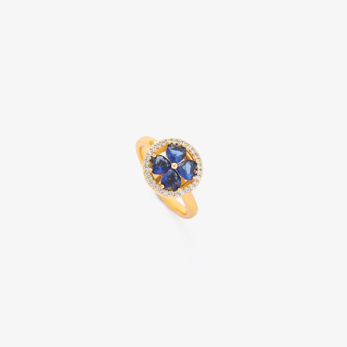 Anillo Giratorio Corazones Zafiro | Golden