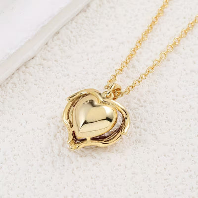 Collar Corazón Rubí Ángel | Golden (5/5)