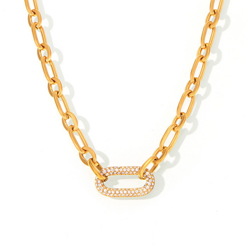 Set Joya Cadena Gruesa Pavé | Golden (6/9)
