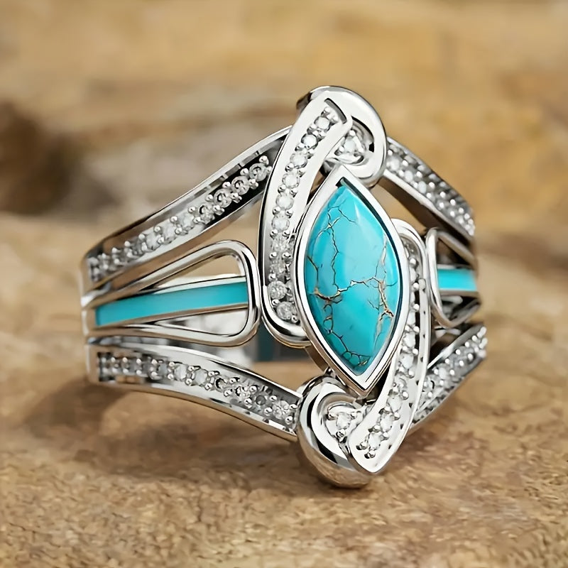Anillo Statement Marquesa Turquesa | Golden Blanco
