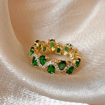 Anillo Abierto Esmeralda Brillante Calira | Golden (3/3)