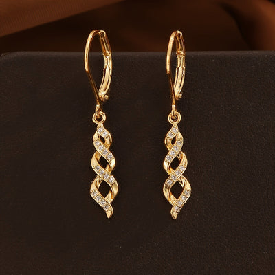 Pendientes Twist Shimmer Ava | Golden (1/2)