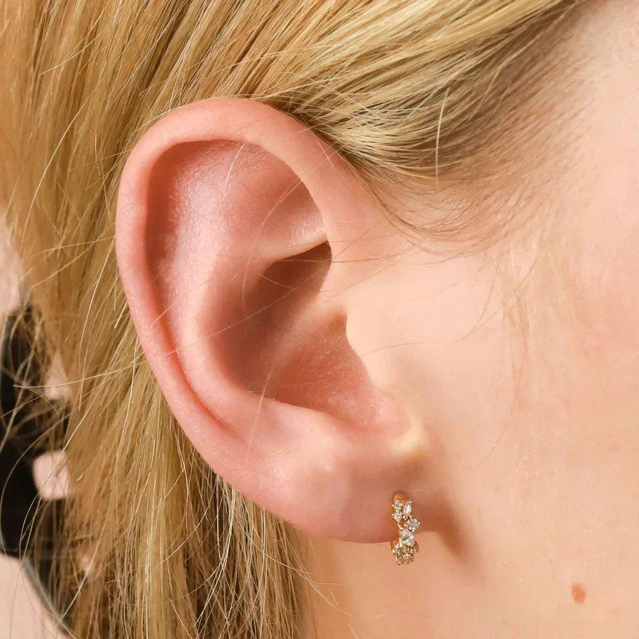 Pendientes Huggie Racimo de Cristal | Golden