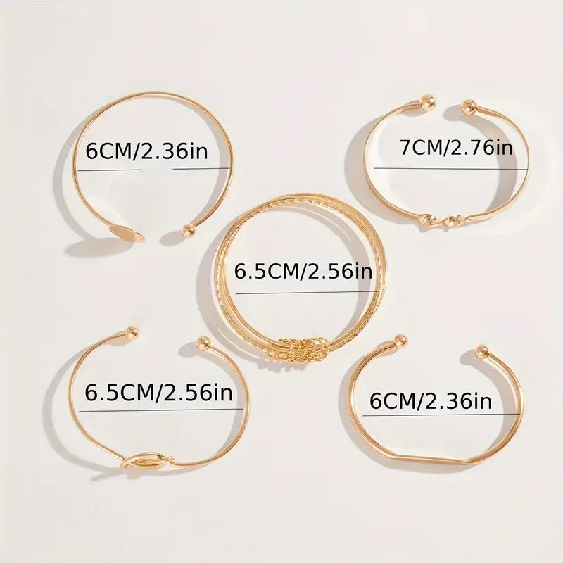 Set de Pulseras Nudo Elegante | Golden (5/5)