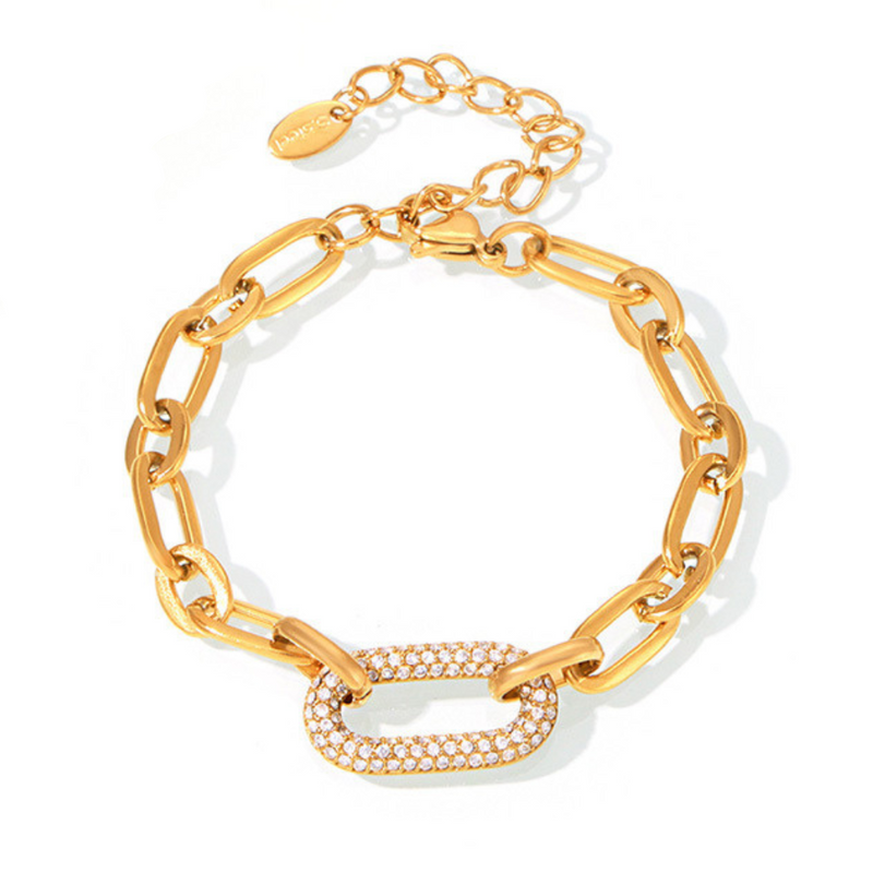 Set Joya Cadena Gruesa Pavé | Golden (7/9)