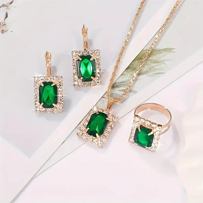Set de Joyas Sylvara Greenveil | Golden Blanco