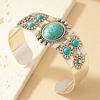 Pulsera Cuff Turquesa Seren | Golden Blanco (2/3)