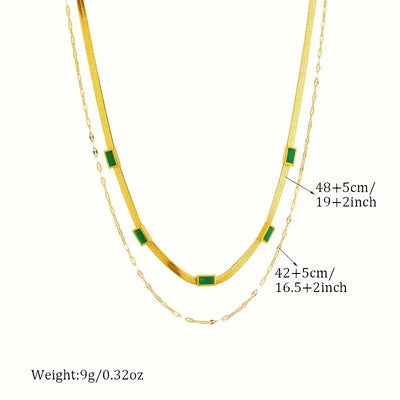 Collar Retro Doble Capa Sorella Gem | Golden (6/6)