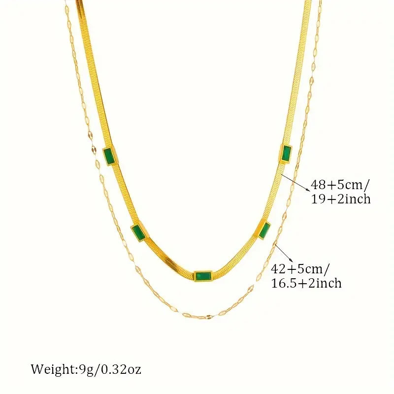 Collar Retro Doble Capa Sorella Gem | Golden (6/6)