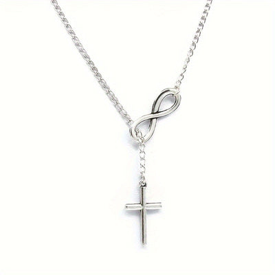 Eternal Cross Pendant Necklace | Golden Blanco (3/4)