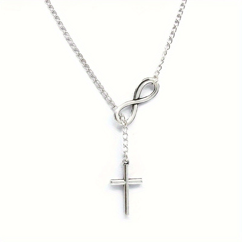 Eternal Cross Pendant Necklace | Golden Blanco (3/4)