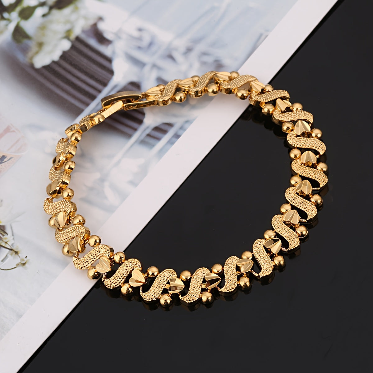 Pulsera Ola Ornamentada Lily | Golden