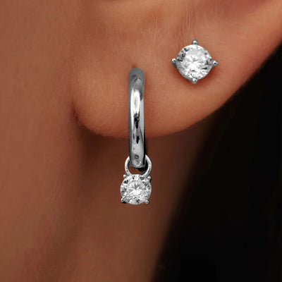 Larmes de Lune Stone Earrings Set | Golden Blanco (3/6)