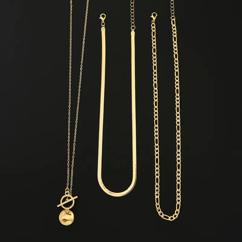 Collar Moneda Texturizada por Capas Savira | Golden