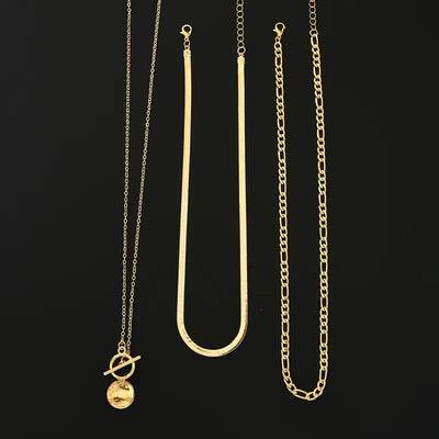 Collar Moneda Texturizada por Capas Savira | Golden (4/7)
