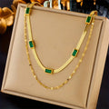 Collar Retro Doble Capa Sorella Gem | Golden