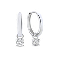 Larmes de Lune Stone Hoop Earrings | Golden Blanco