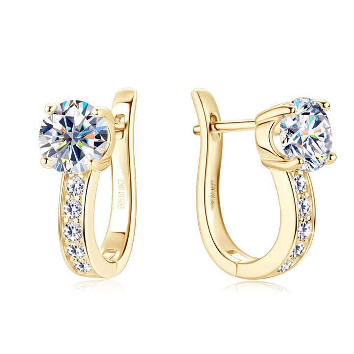 Pendientes Huggie Moissanite Canal | Golden (1/3)