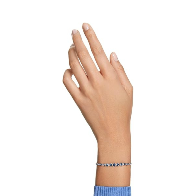 Pulsera de Tenis Zafiro Corte Redondo | Golden Blanco
