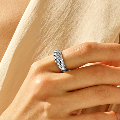 Croissant Ring | Golden Blanco (5/6)