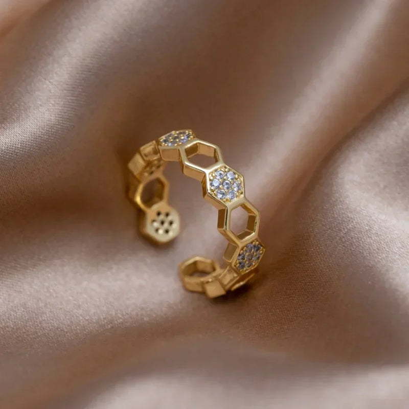 Anillo Panal de Cristal | Golden (3/5)