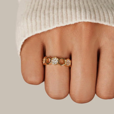 Anillo Panal de Cristal | Golden (2/5)