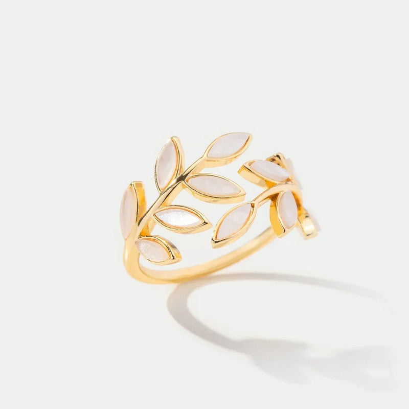 Anillo Abierto de Hoja Delicada Neraya | Golden (1/4)