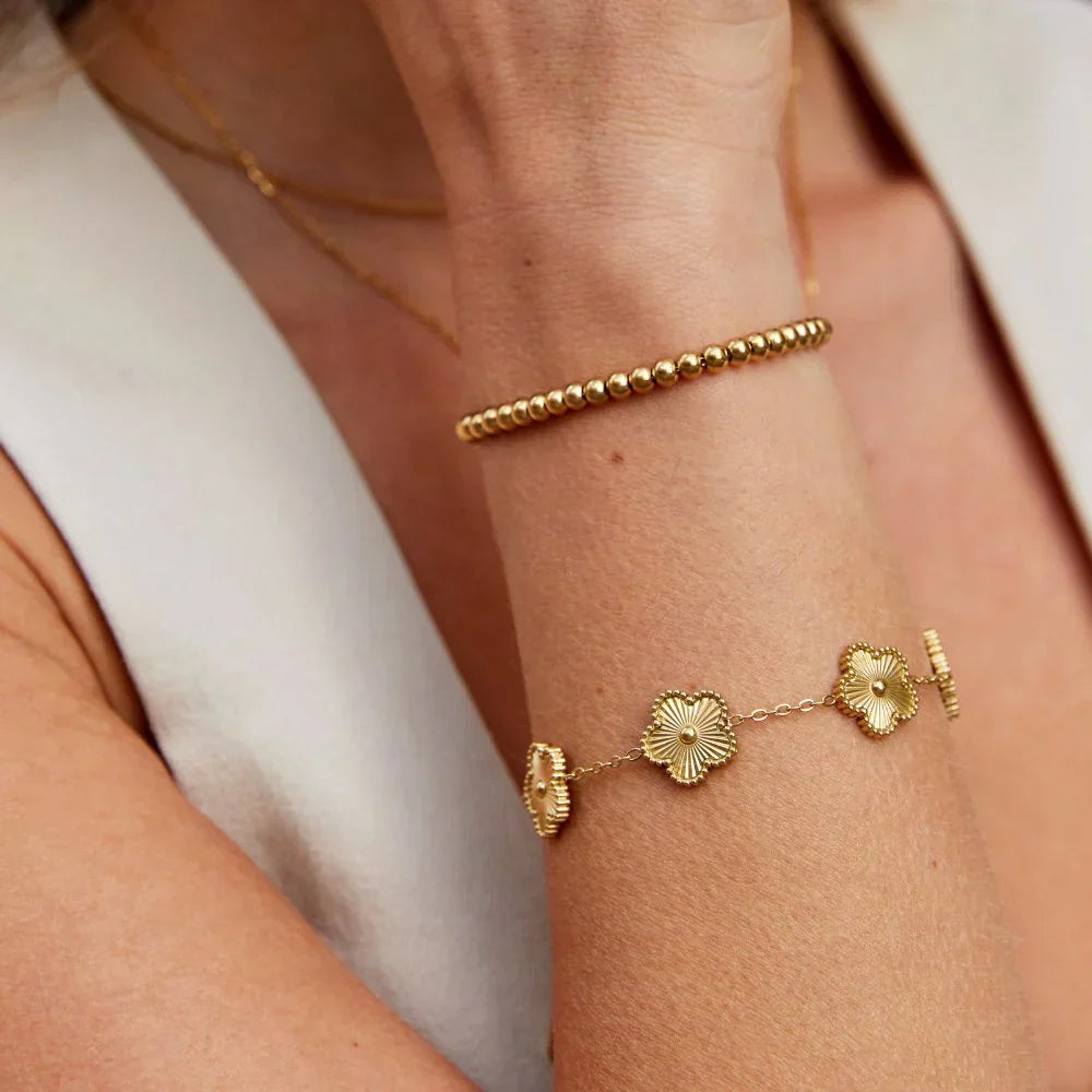 Florielle Bloom Charm Bracelet | Golden
