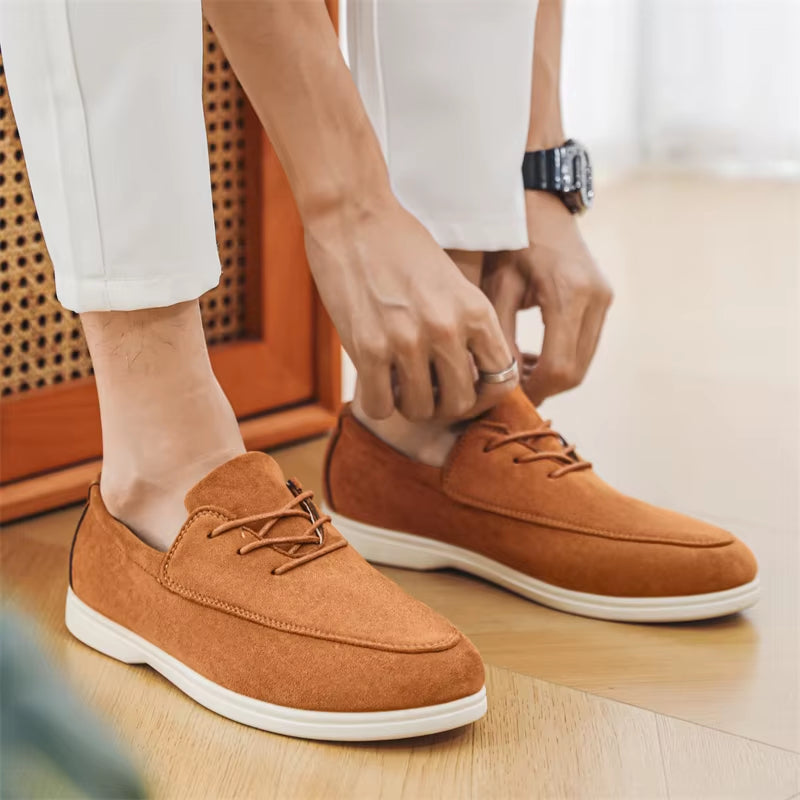 Claudio Lace-up Suede Loafer