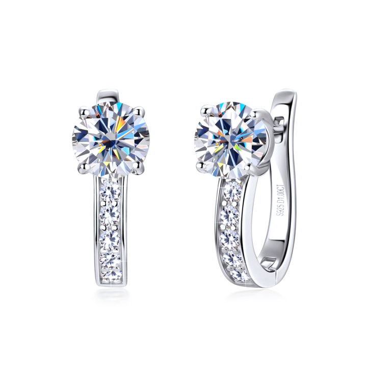 Pendientes Huggie Moissanite Canal | Golden