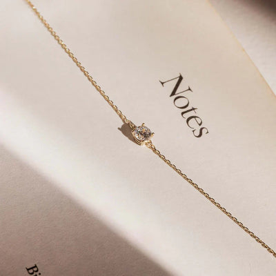 Pulsera de Piedra Moissanite Cléa | Golden (7/8)